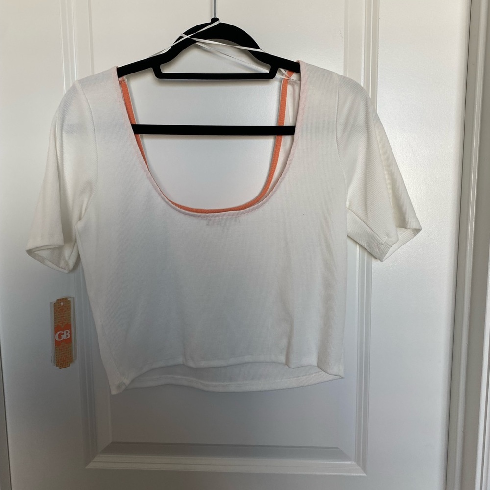 Gianni Binni, White Crop T-shirt. New, never worn.